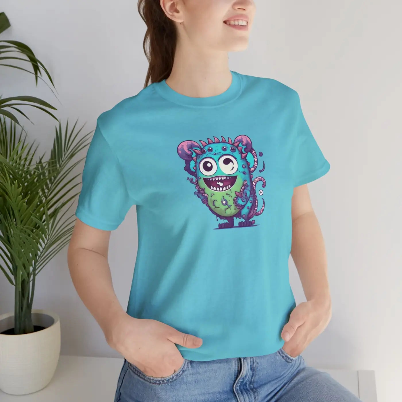 Unisex Jersey Short Sleeve Tee - Cute Monster Design - DipaliZ
