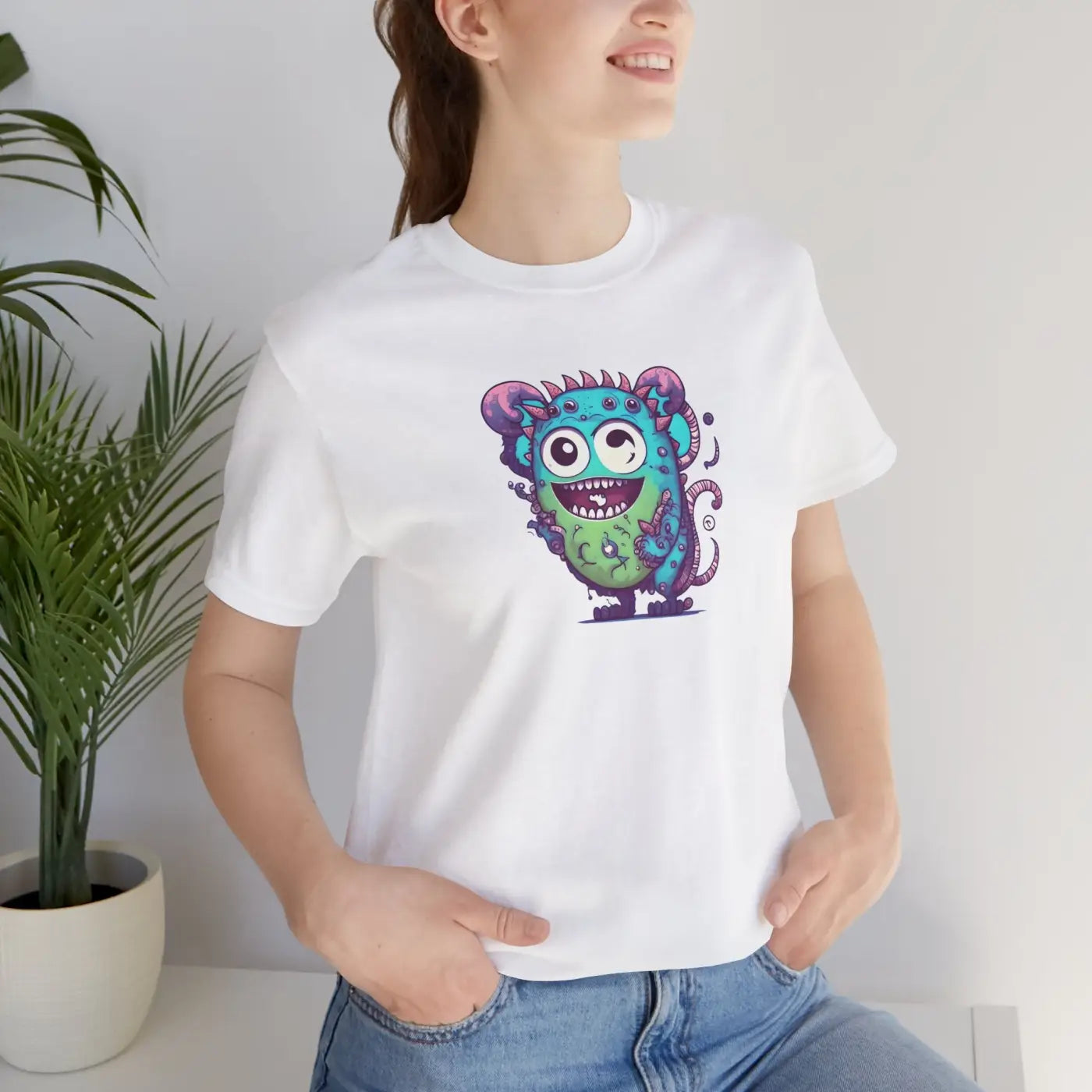 Unisex Jersey Short Sleeve Tee - Cute Monster Design - DipaliZ