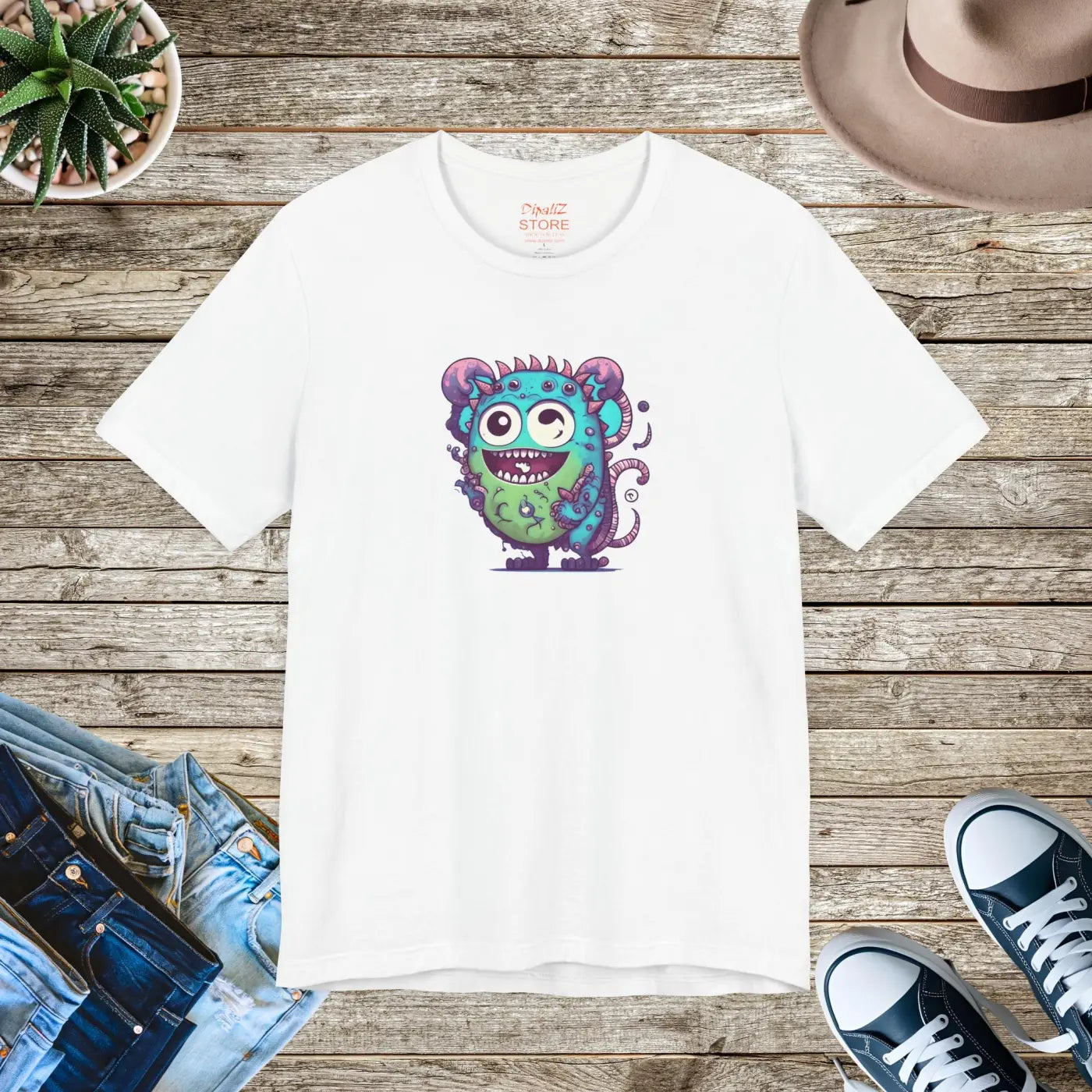 Unisex Jersey Short Sleeve Tee - Cute Monster Design - DipaliZ
