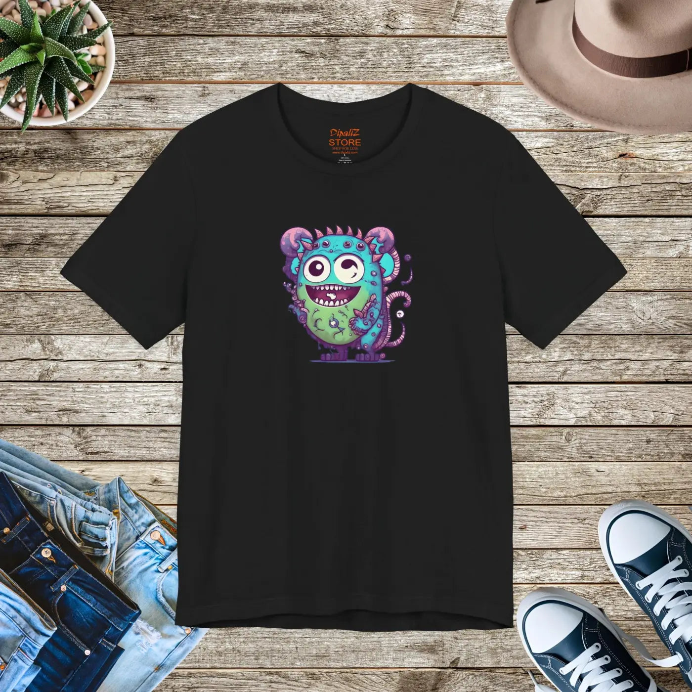 Unisex Jersey Short Sleeve Tee - Cute Monster Design - DipaliZ