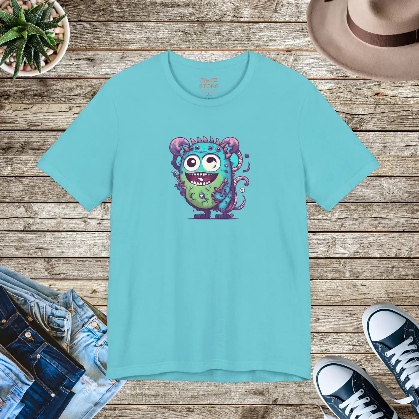 Unisex Jersey Short Sleeve Tee - Cute Monster Design - DipaliZ