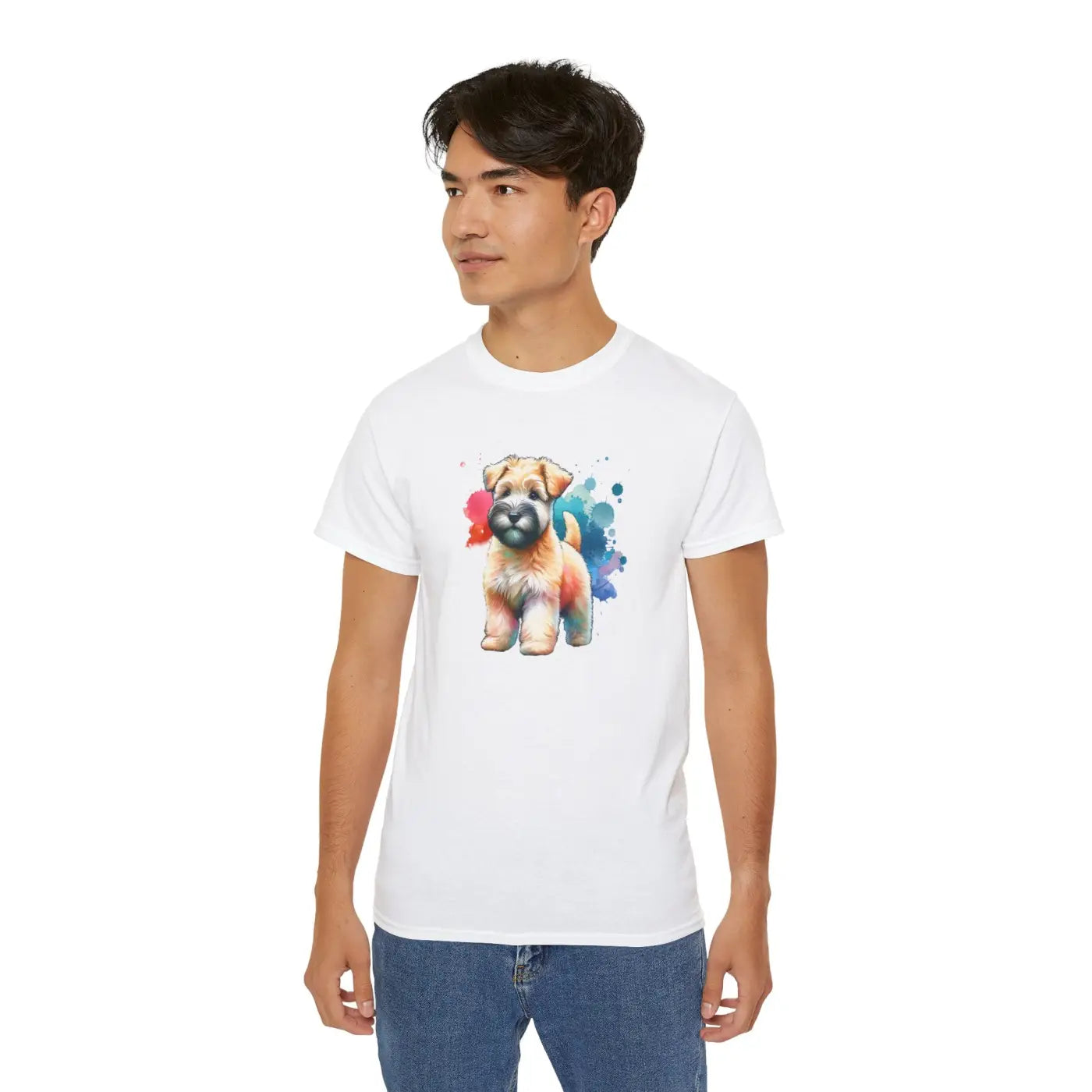 Terrier Dog Tee - Ultra Cotton Soft Coated Wheaten - DipaliZ