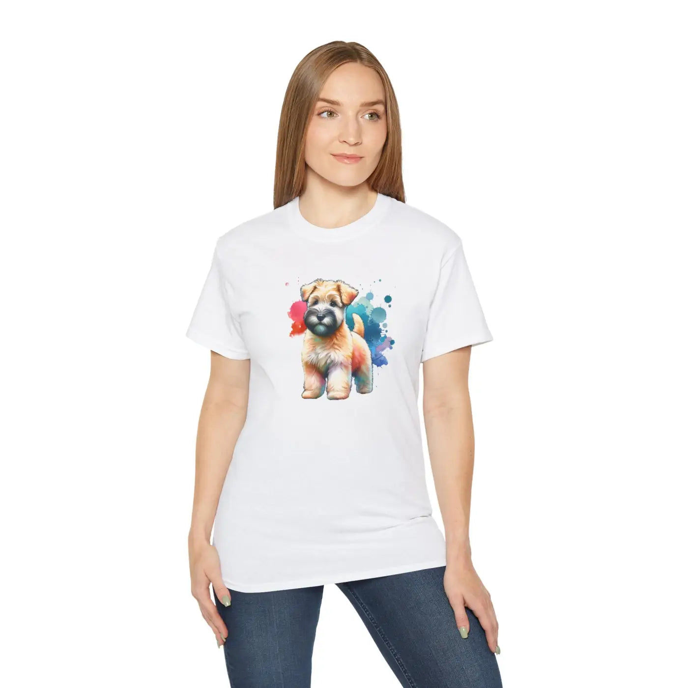 Terrier Dog Tee - Ultra Cotton Soft Coated Wheaten - DipaliZ