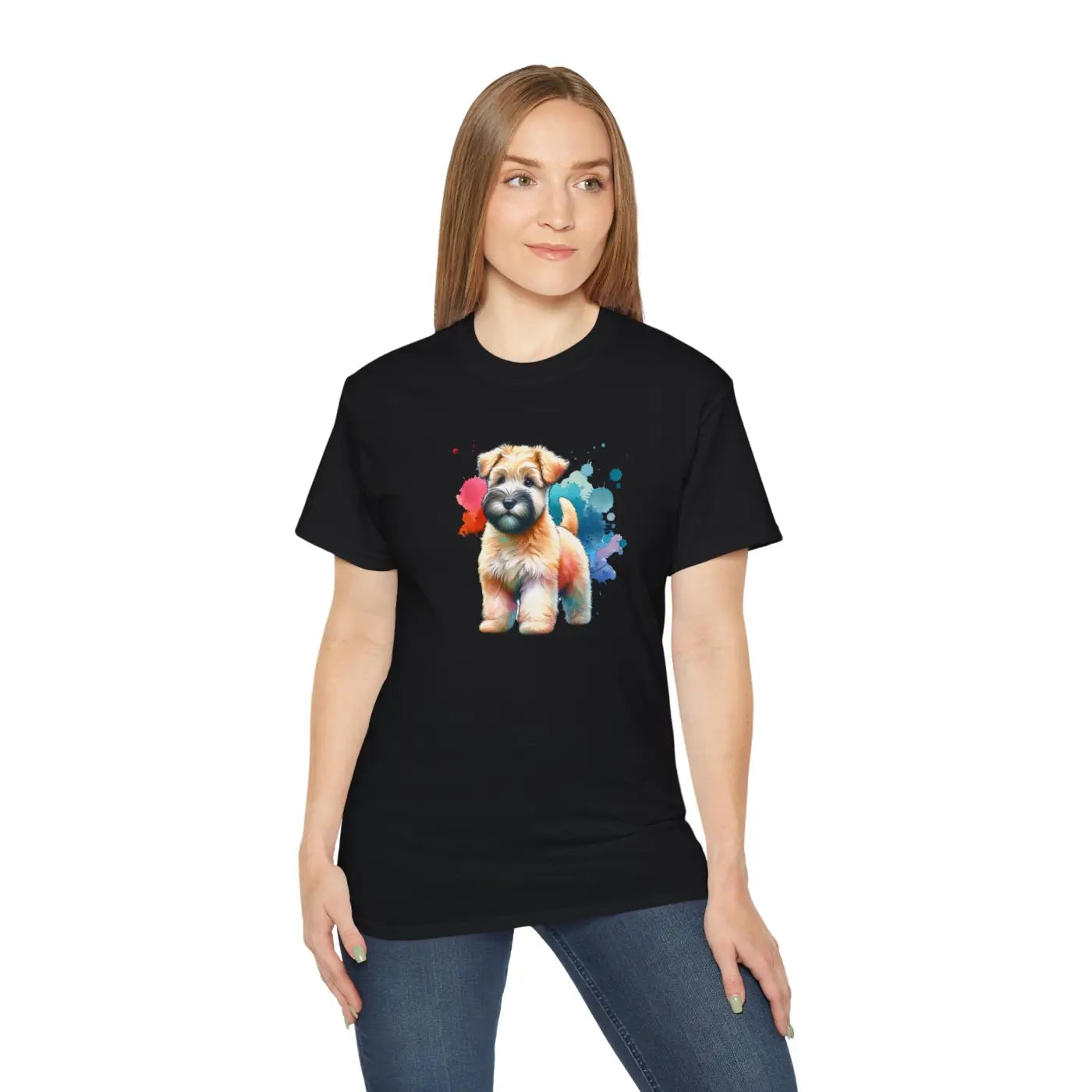 Terrier Dog Tee - Ultra Cotton Soft Coated Wheaten - DipaliZ