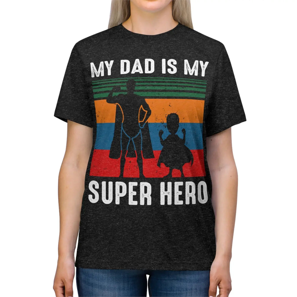 Unisex Triblend Tee - Super Hero Dad T-Shirt - DipaliZ