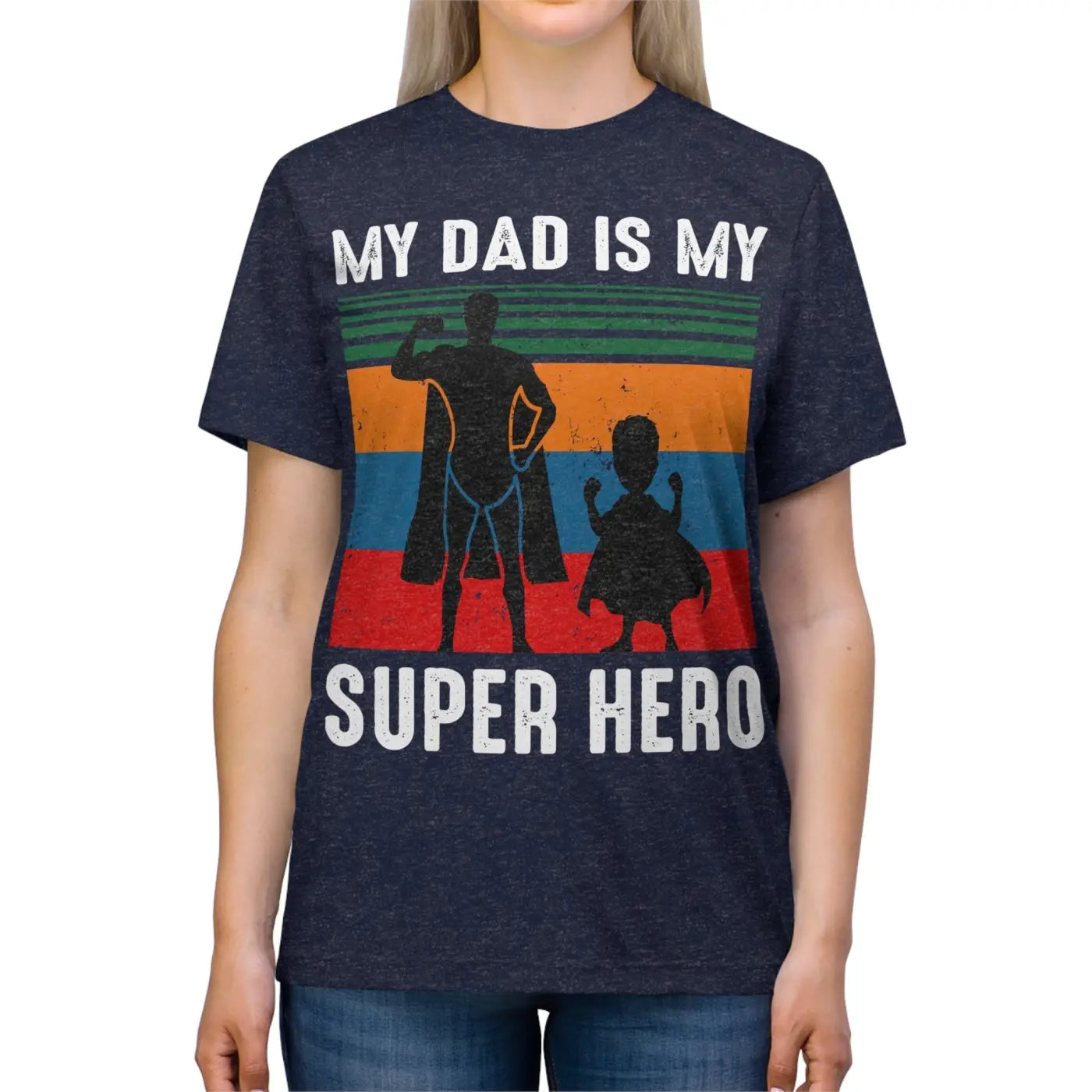Unisex Triblend Tee - Super Hero Dad T-Shirt - DipaliZ