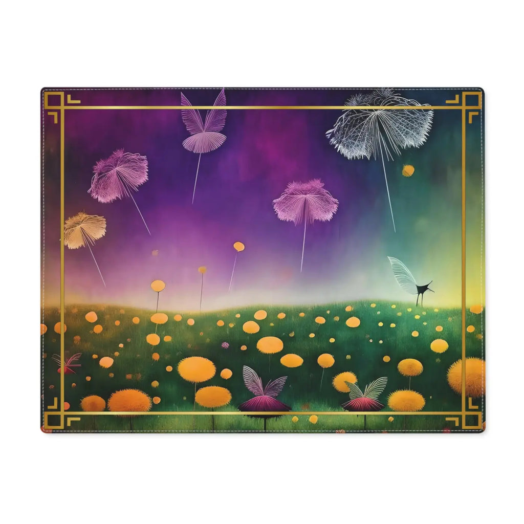 Dandelion Placemats - Yellow Backdrop Table Decor - DipaliZ