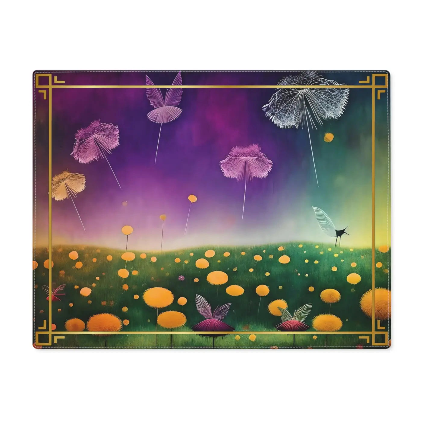 Dandelion Placemats - Yellow Backdrop Table Decor - DipaliZ