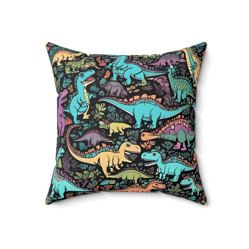 Dinosaur Throw Pillow - Polyester Square for Dino Lovers - DipaliZ