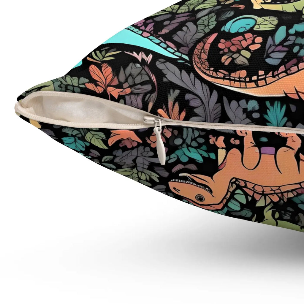 Dinosaur Throw Pillow - Polyester Square for Dino Lovers - DipaliZ
