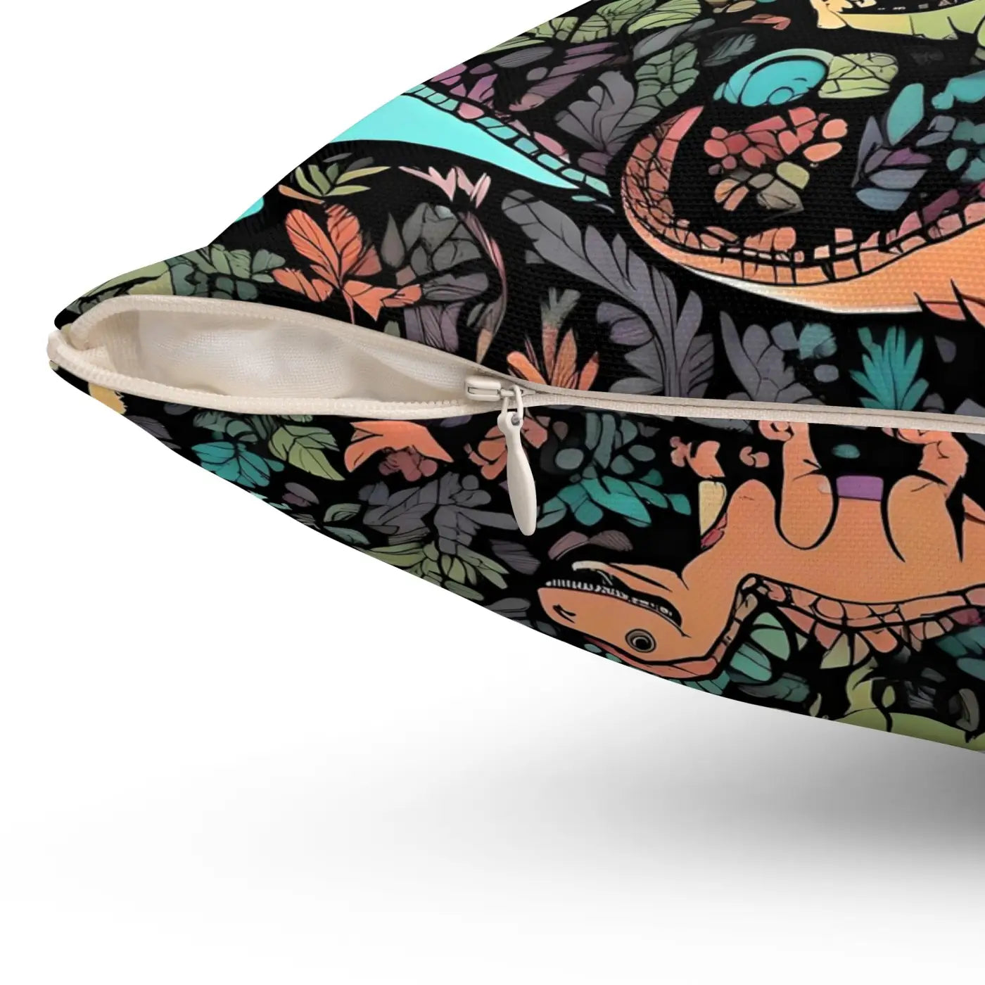 Dinosaur Throw Pillow - Polyester Square for Dino Lovers - DipaliZ