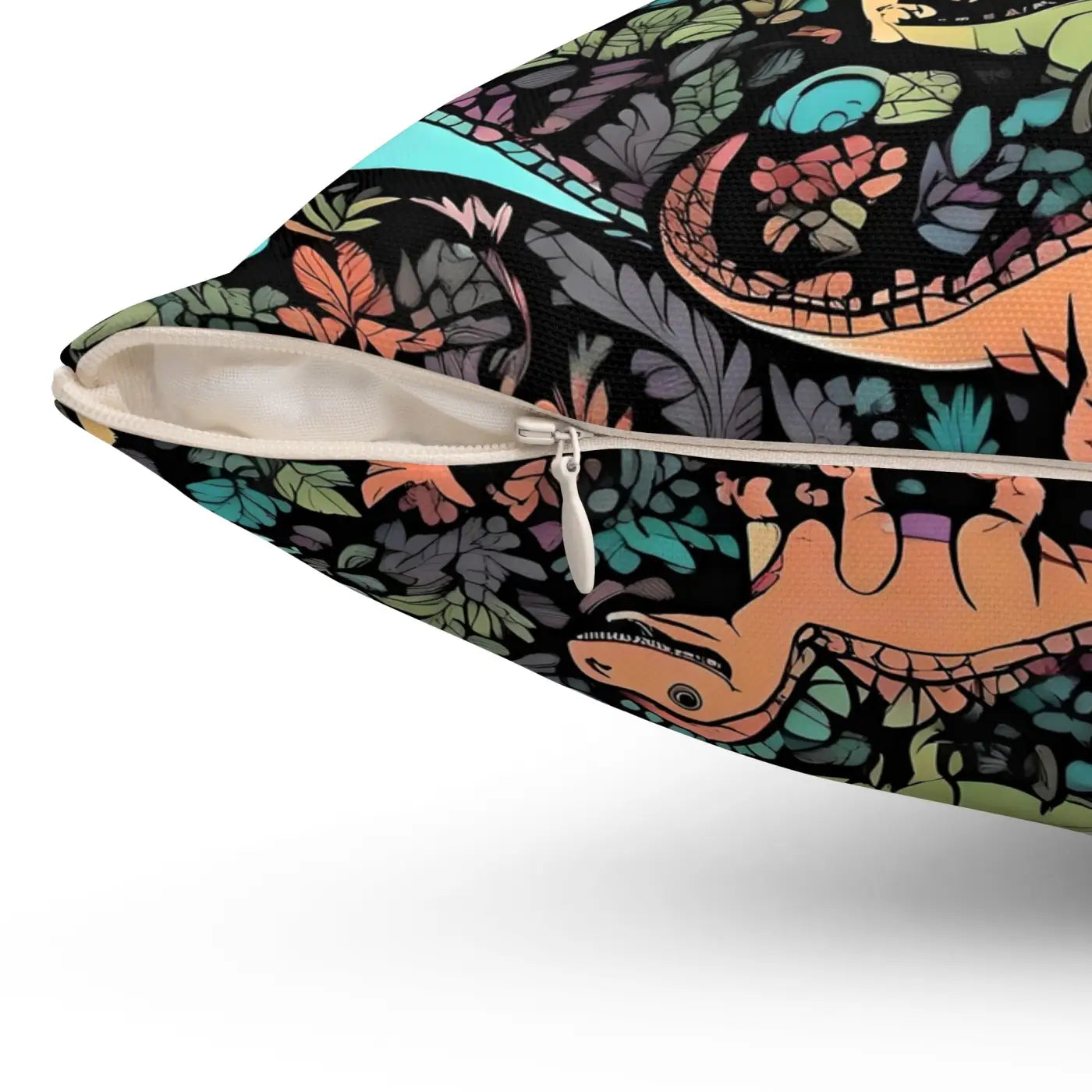 Dinosaur Throw Pillow - Polyester Square for Dino Lovers - DipaliZ