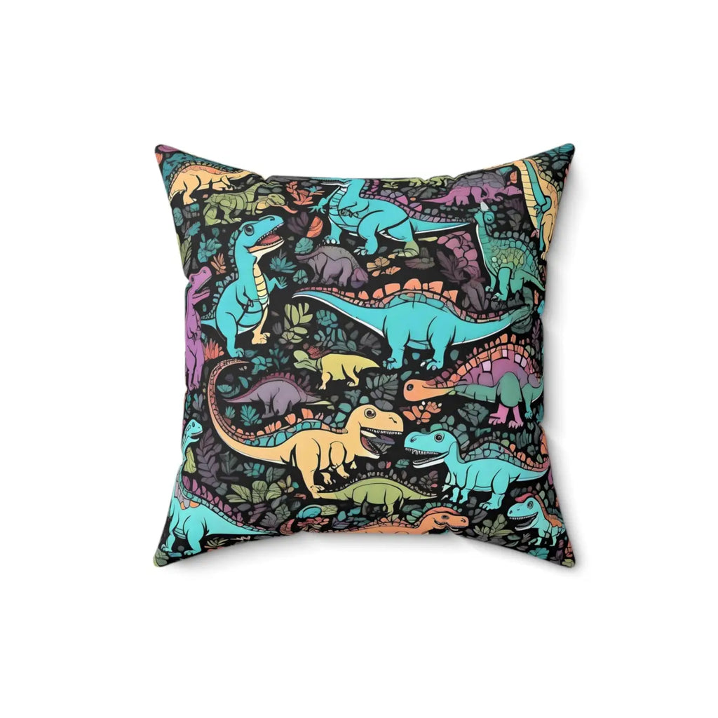 Dinosaur Throw Pillow - Polyester Square for Dino Lovers - DipaliZ