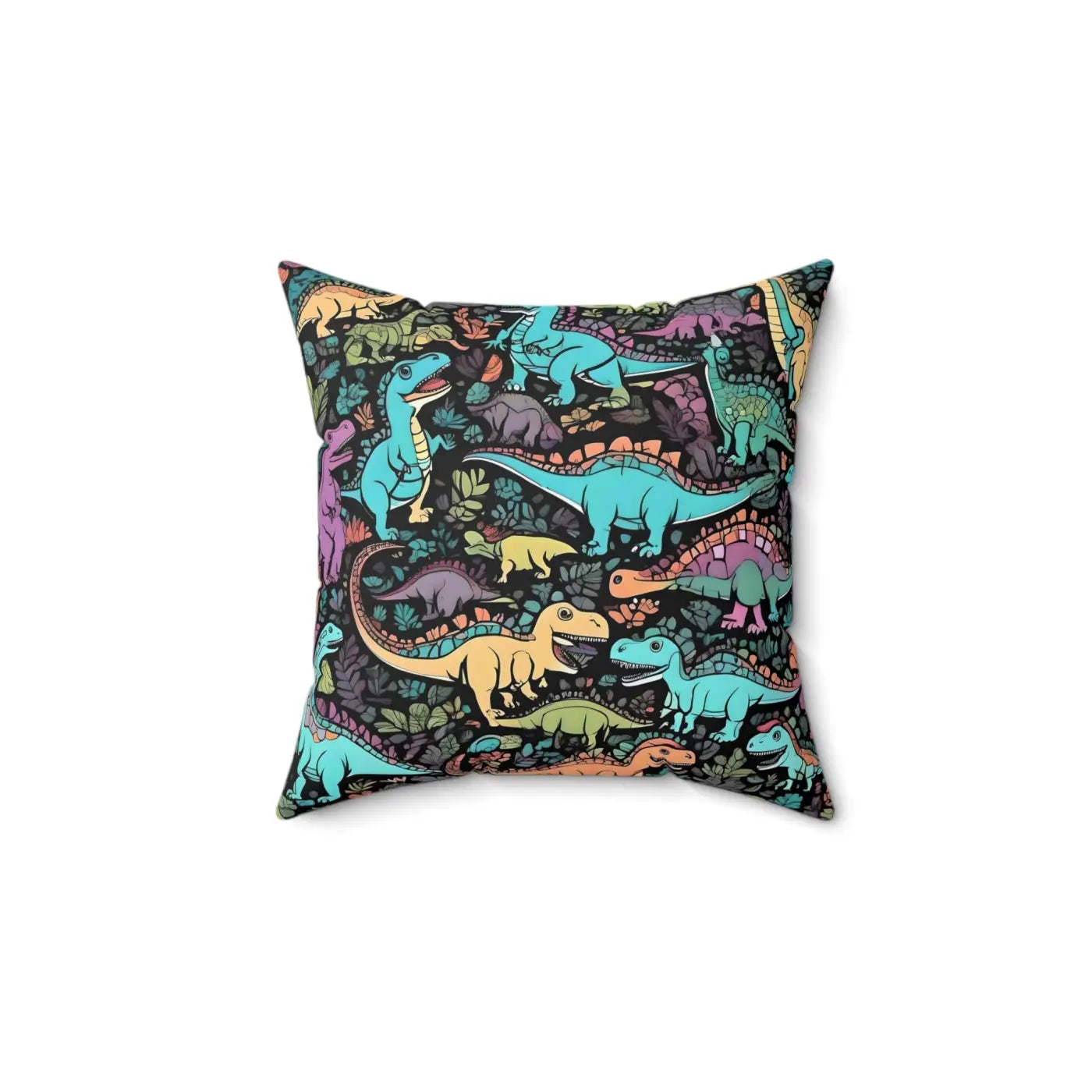 Dinosaur Throw Pillow - Polyester Square for Dino Lovers - DipaliZ