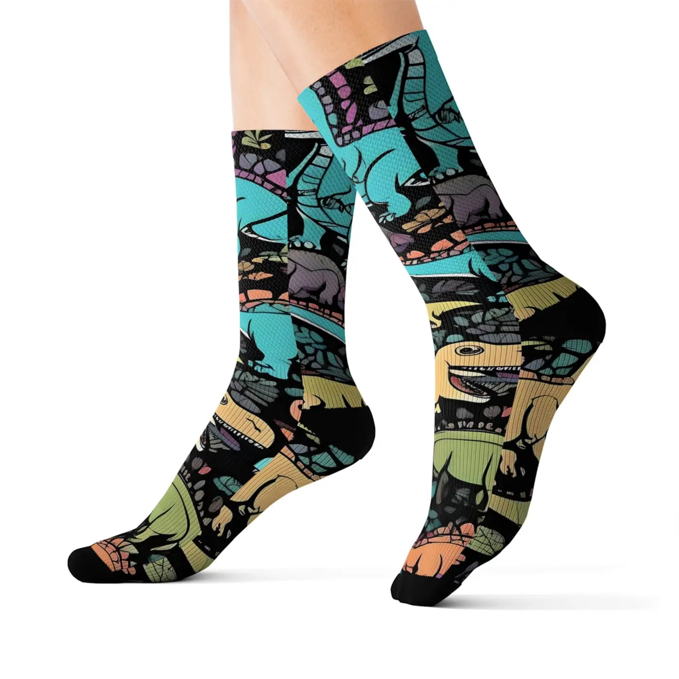 Vibrant Sublimation Socks - Eco-Friendly Gifts for Her - DipaliZ
