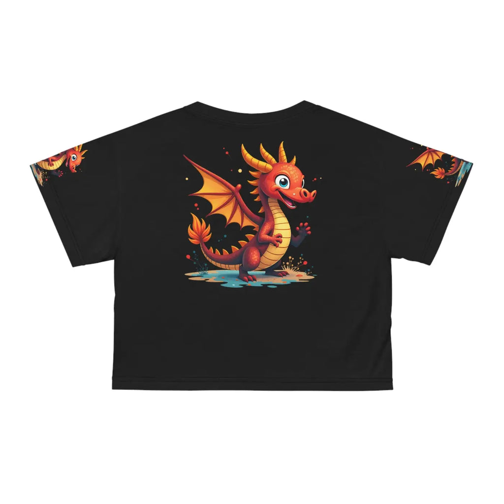 Dragon Art AOP Crop Tee - Bold Statement Style - DipaliZ