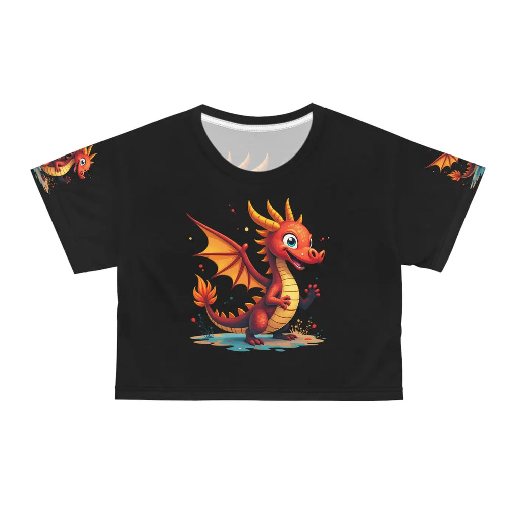 Dragon Art AOP Crop Tee - Bold Statement Style - DipaliZ