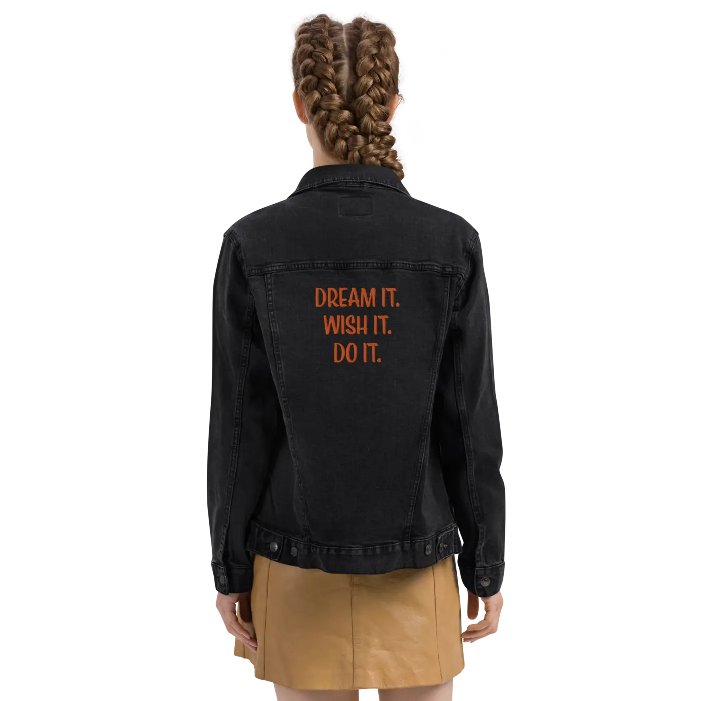 Unisex Denim Jacket - Dream It Wish It Do It - DipaliZ