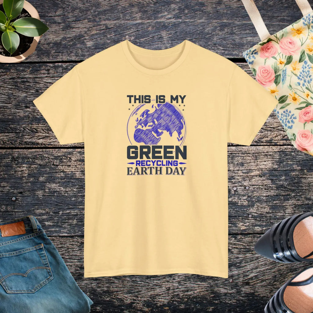 Earth Day Green Earth Deluxe T Shirt - Unisex Heavy Cotton - DipaliZ