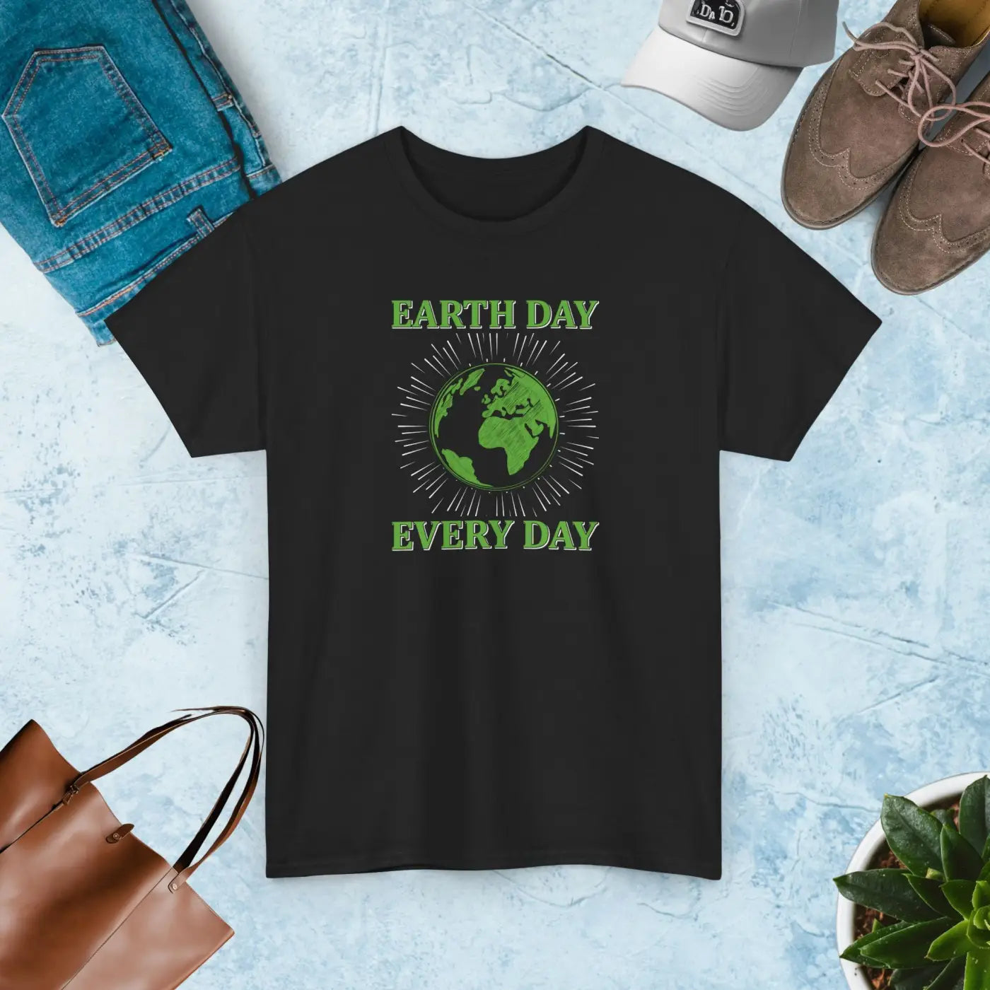 Earth Day Unisex Deluxe T Shirt - Heavy Cotton Everyday Wear - DipaliZ