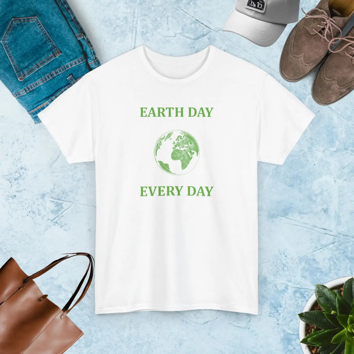 Earth Day Unisex Deluxe T Shirt - Heavy Cotton Everyday Wear - DipaliZ