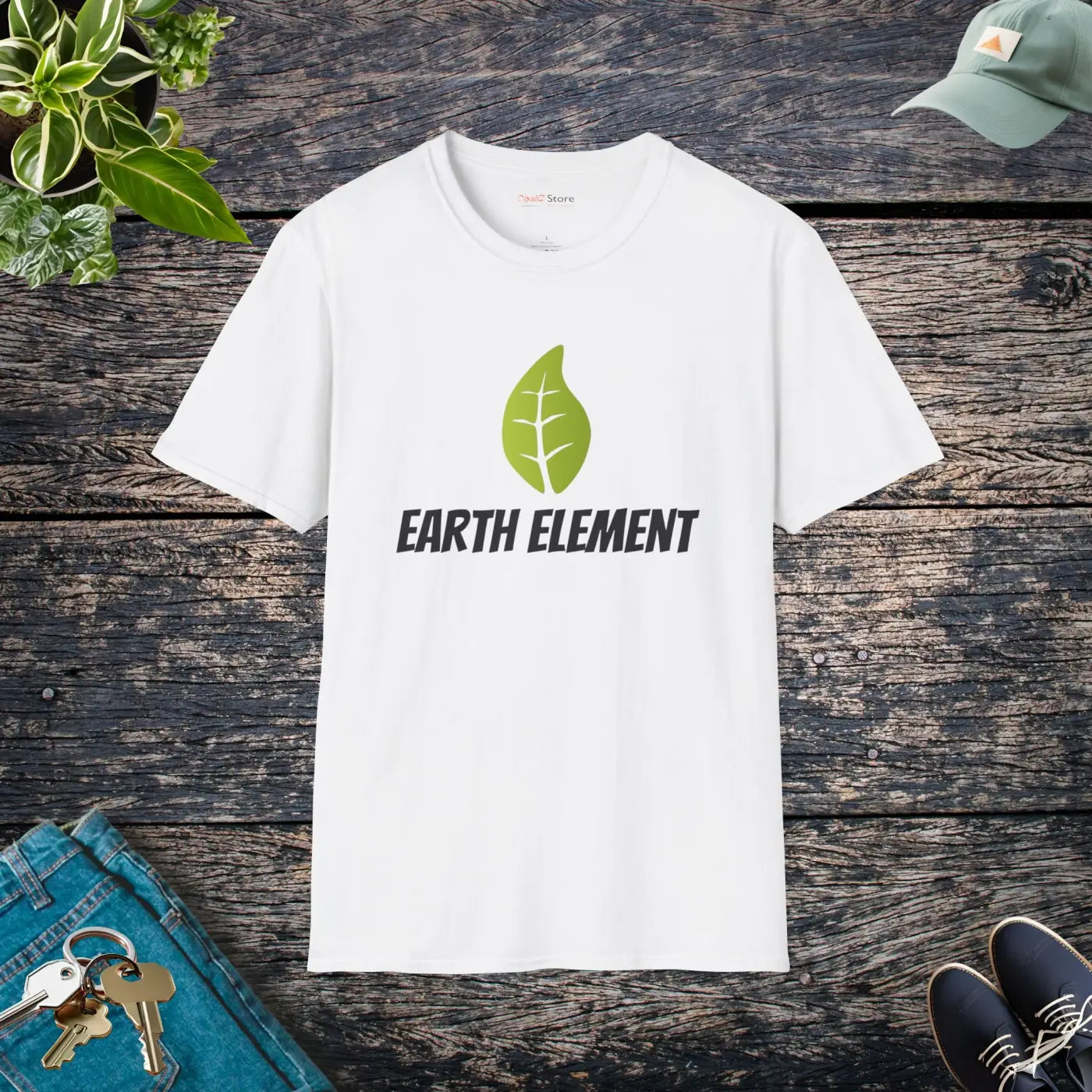 Softstyle T Shirt - Eco Leaf Tee for Women - DipaliZ