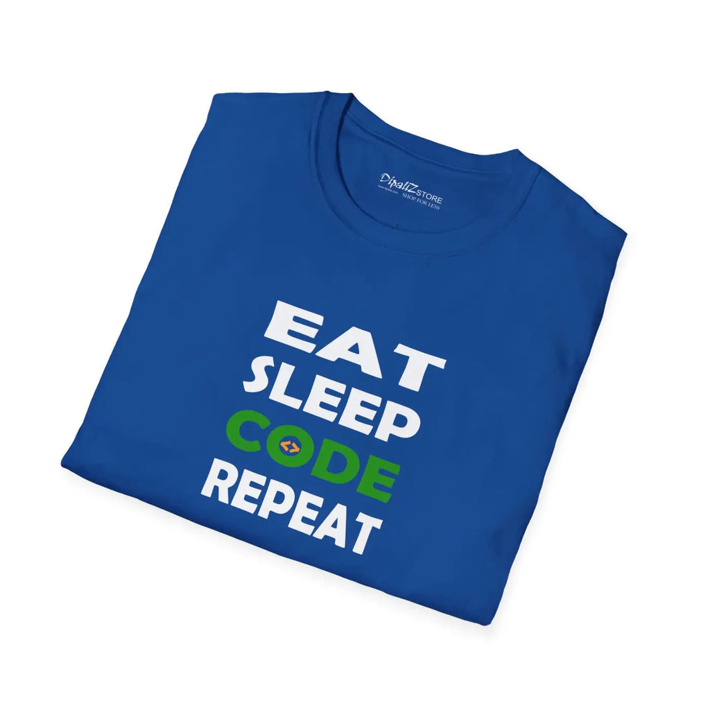 Eat Sleep Code Repeat Tee - Softstyle Nerd Shirt - DipaliZ