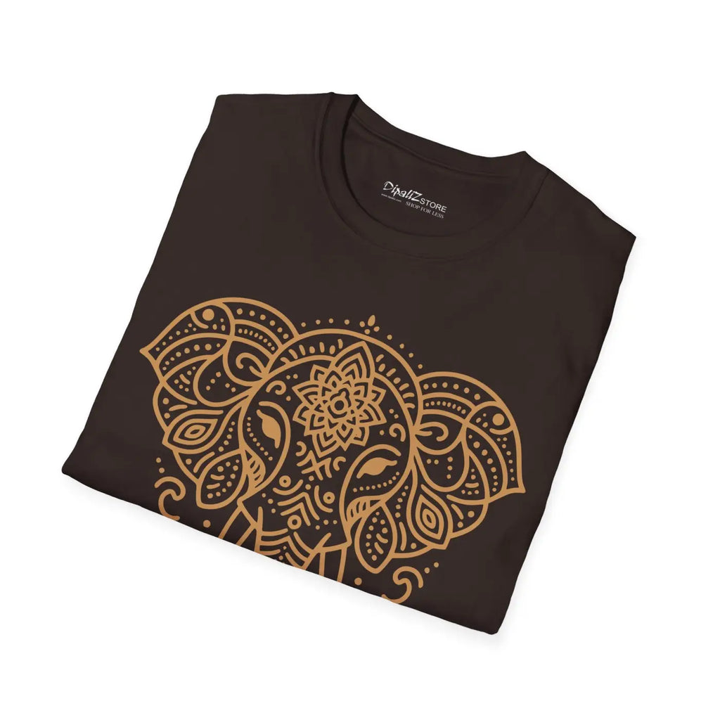 Mandala Elephant Softstyle T Shirt - Unisex Comfort Tee - DipaliZ