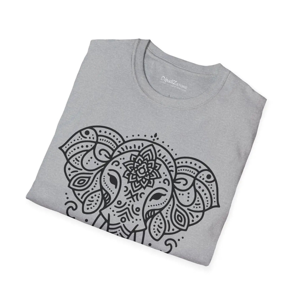 Mandala Elephant Softstyle T Shirt - Unisex Comfort Tee - DipaliZ