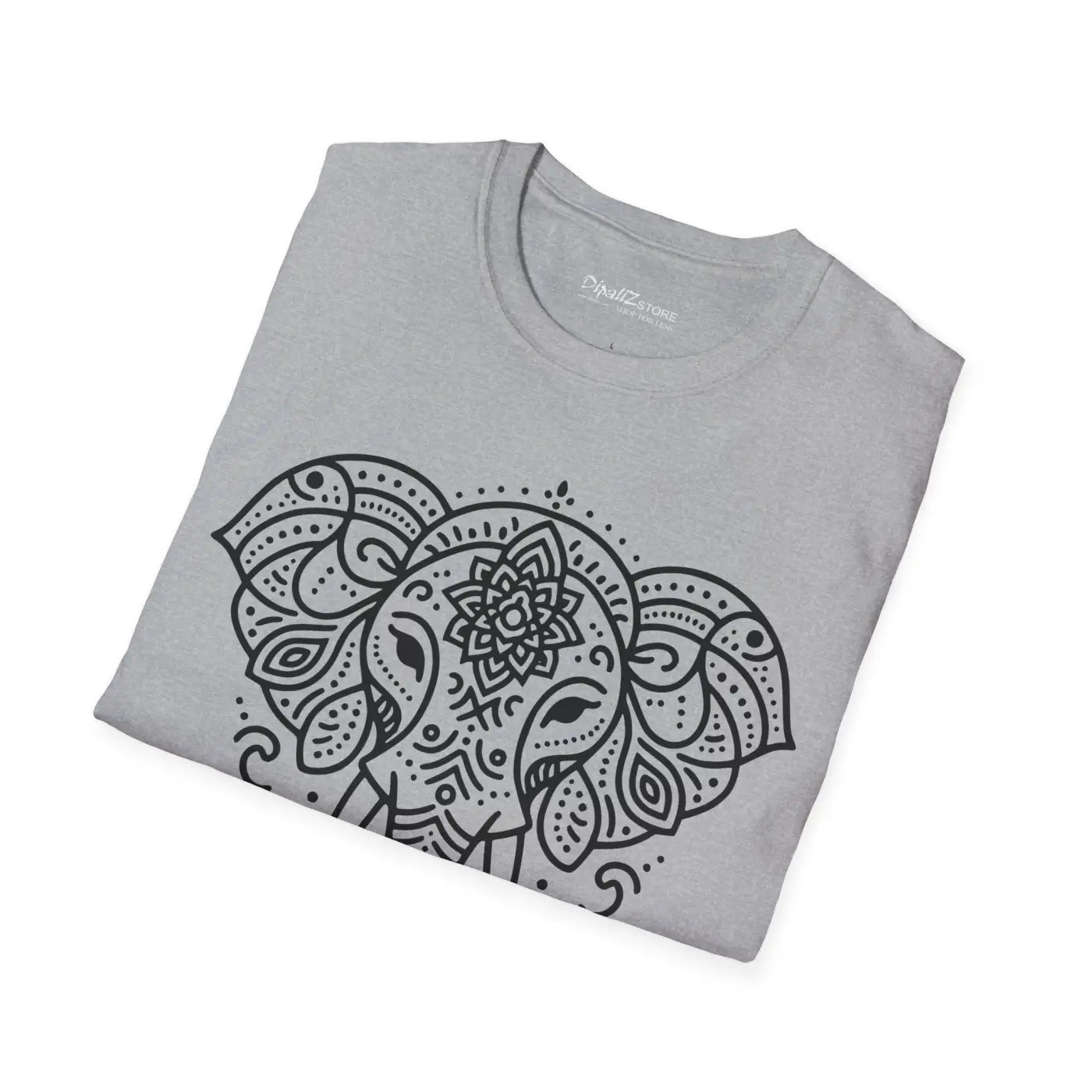 Mandala Elephant Softstyle T Shirt - Unisex Comfort Tee - DipaliZ