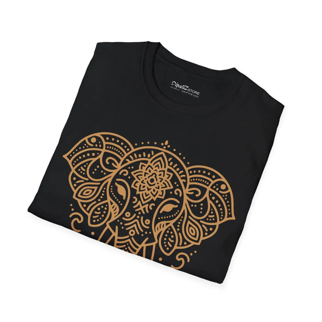 Mandala Elephant Softstyle T Shirt - Unisex Comfort Tee - DipaliZ
