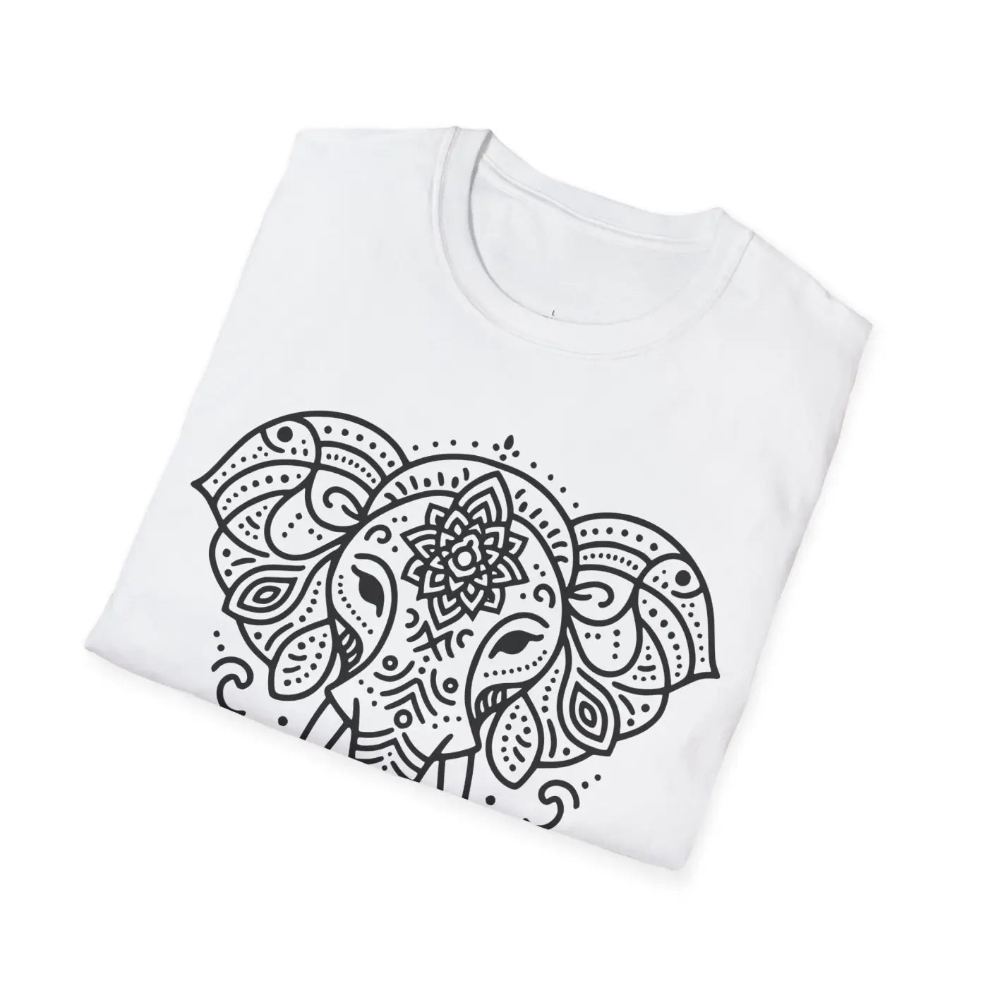 Mandala Elephant Softstyle T Shirt - Unisex Comfort Tee - DipaliZ