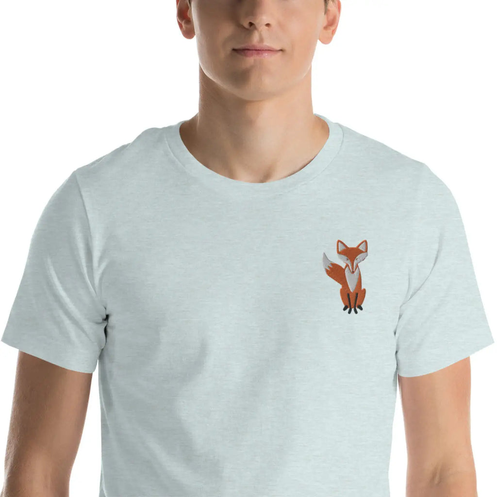 Embroidered Fox T-Shirt - Eco-Friendly Unisex Style - DipaliZ
