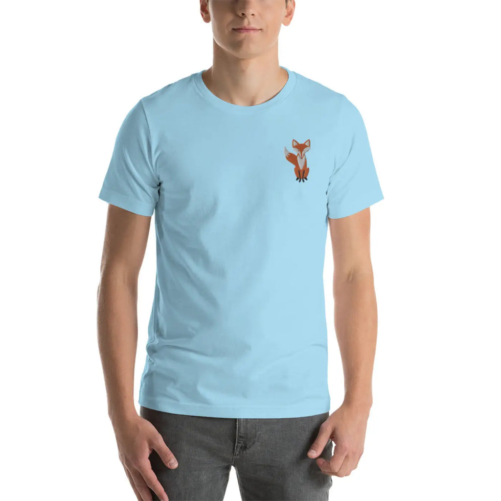 Embroidered Fox T-Shirt - Eco-Friendly Unisex Style - DipaliZ