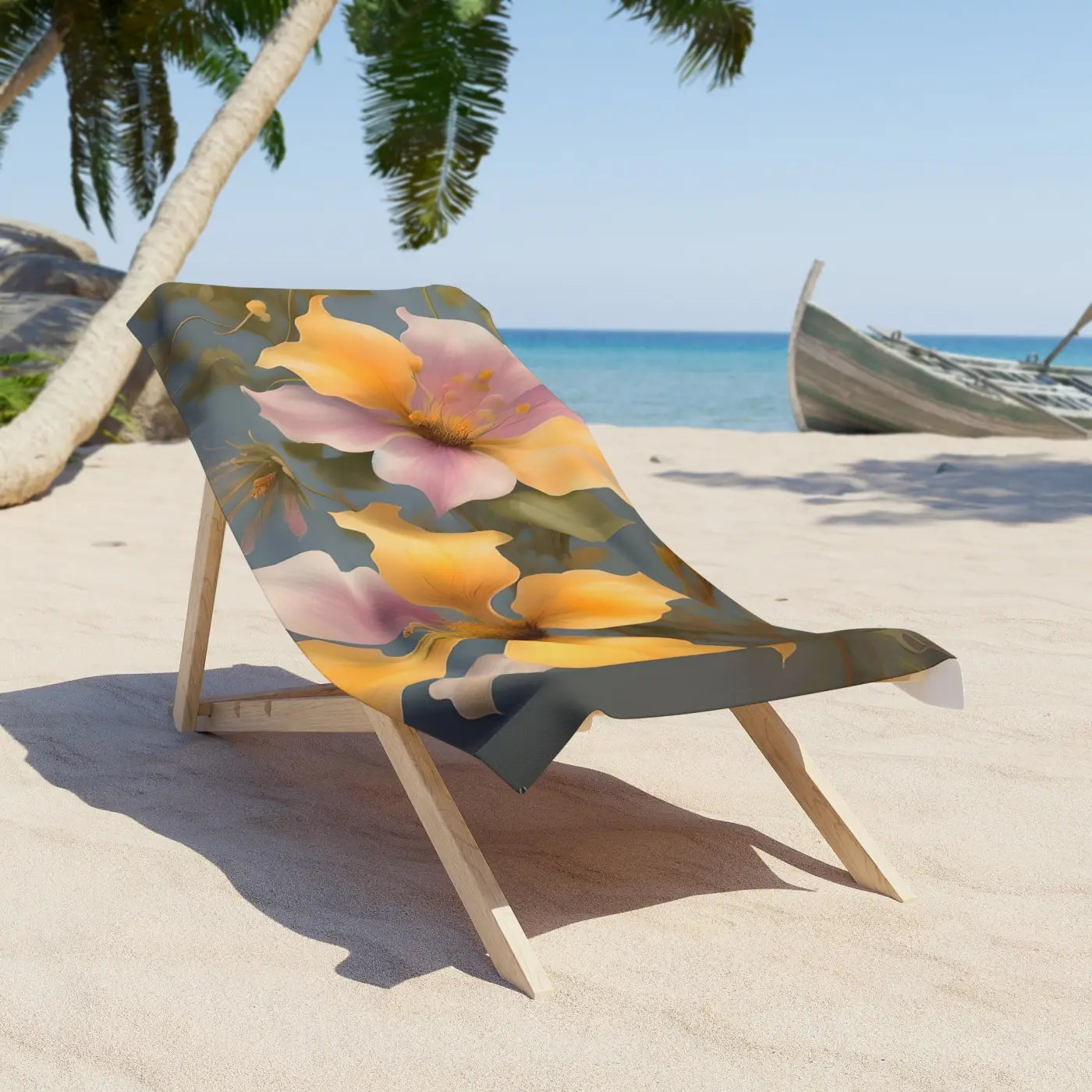 Ethereal Morning Glory Beach Towel - Floral Comfort - DipaliZ