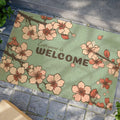 Cherry Blossoms Doormat - Coir Coconut Fiber Welcome Mat - DipaliZ
