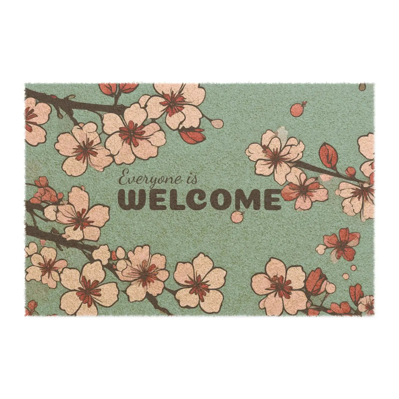 Cherry Blossoms Doormat - Coir Coconut Fiber Welcome Mat - DipaliZ