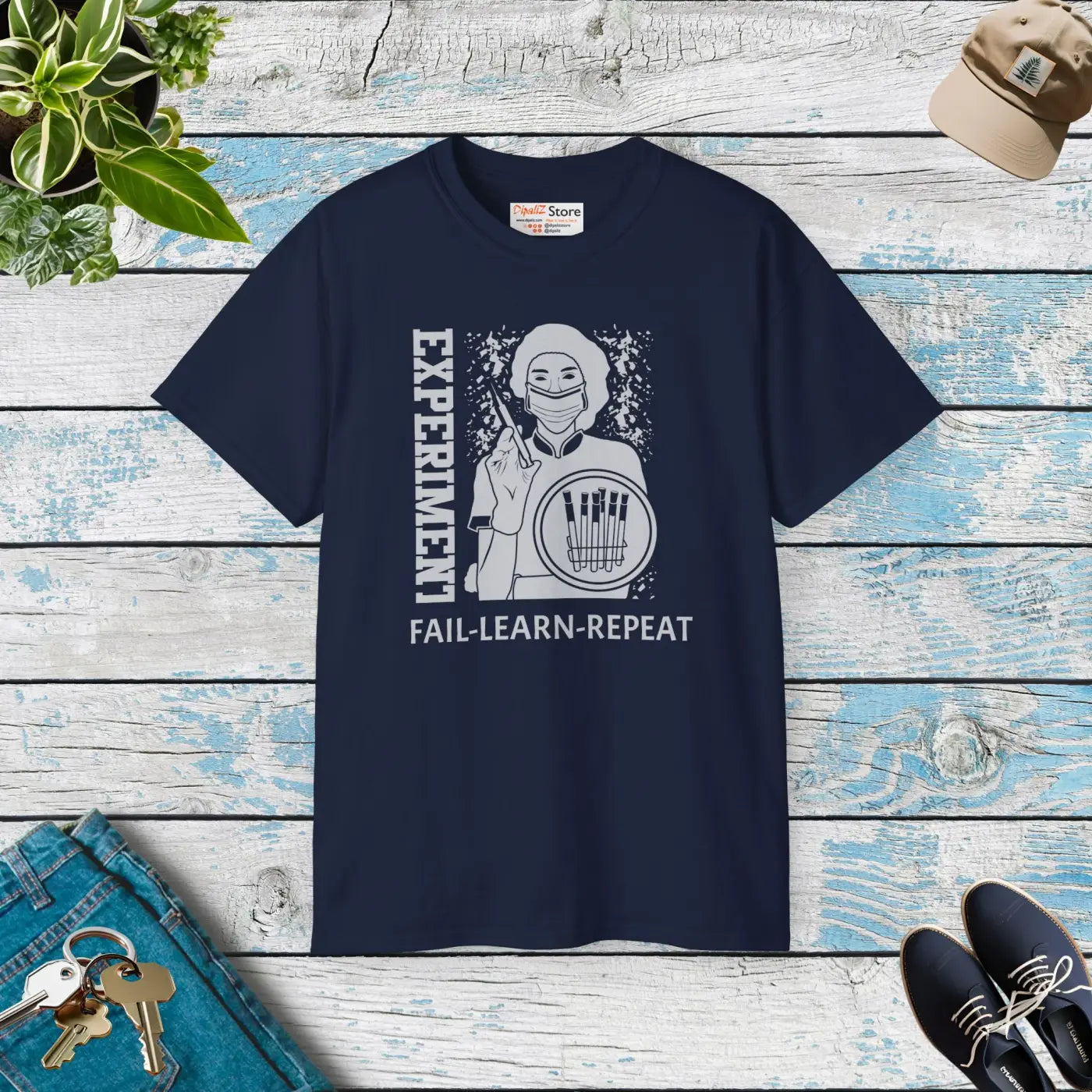 Experiment Tee Unisex Ultra Cotton - Fail Learn Repeat - DipaliZ