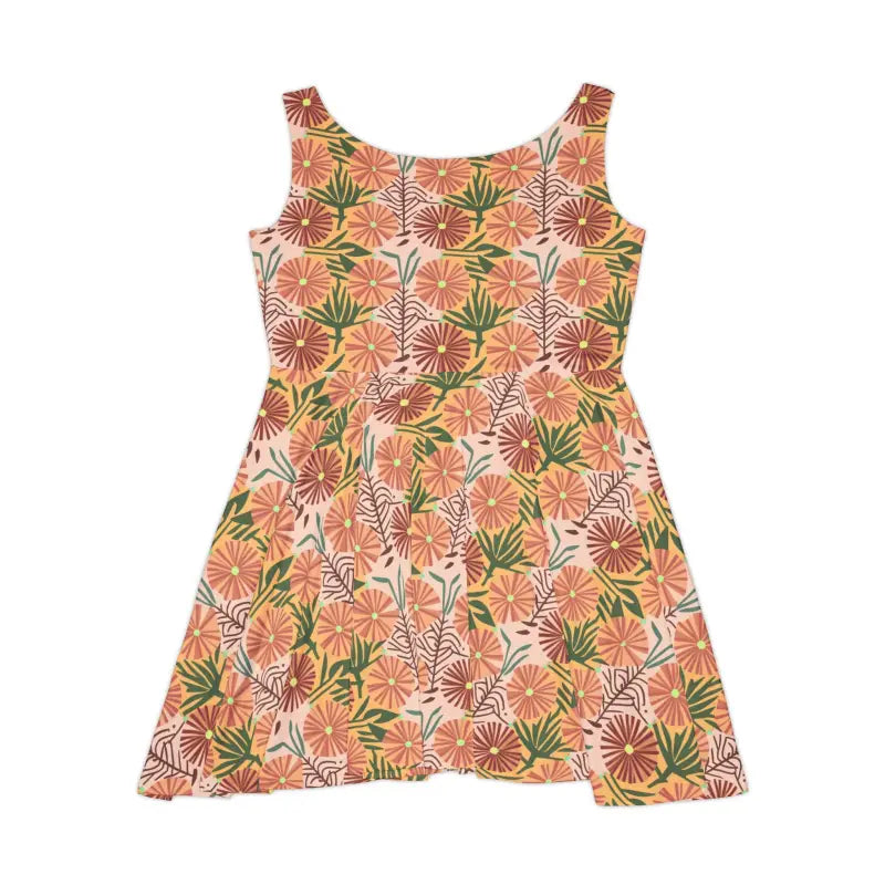 Floral Skater Dress - Polyester Spandex Eco-Friendly - DipaliZ