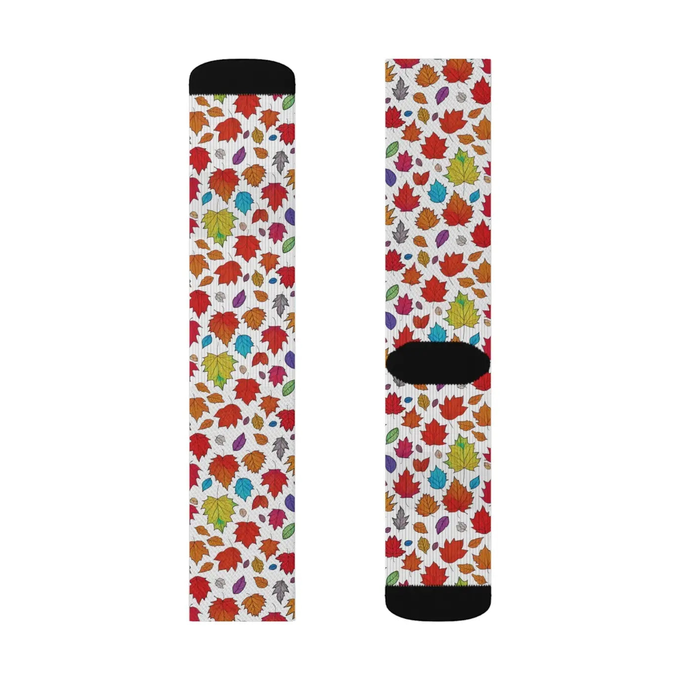 Fall Foliage Sublimation Socks - Cozy Eco-Friendly Gift - DipaliZ