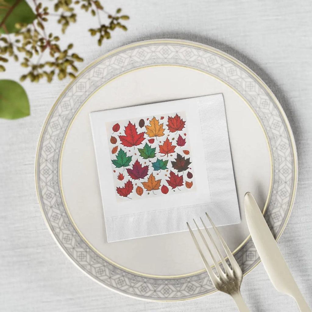 White Coined Napkins - Elegant Party Essential - DipaliZ