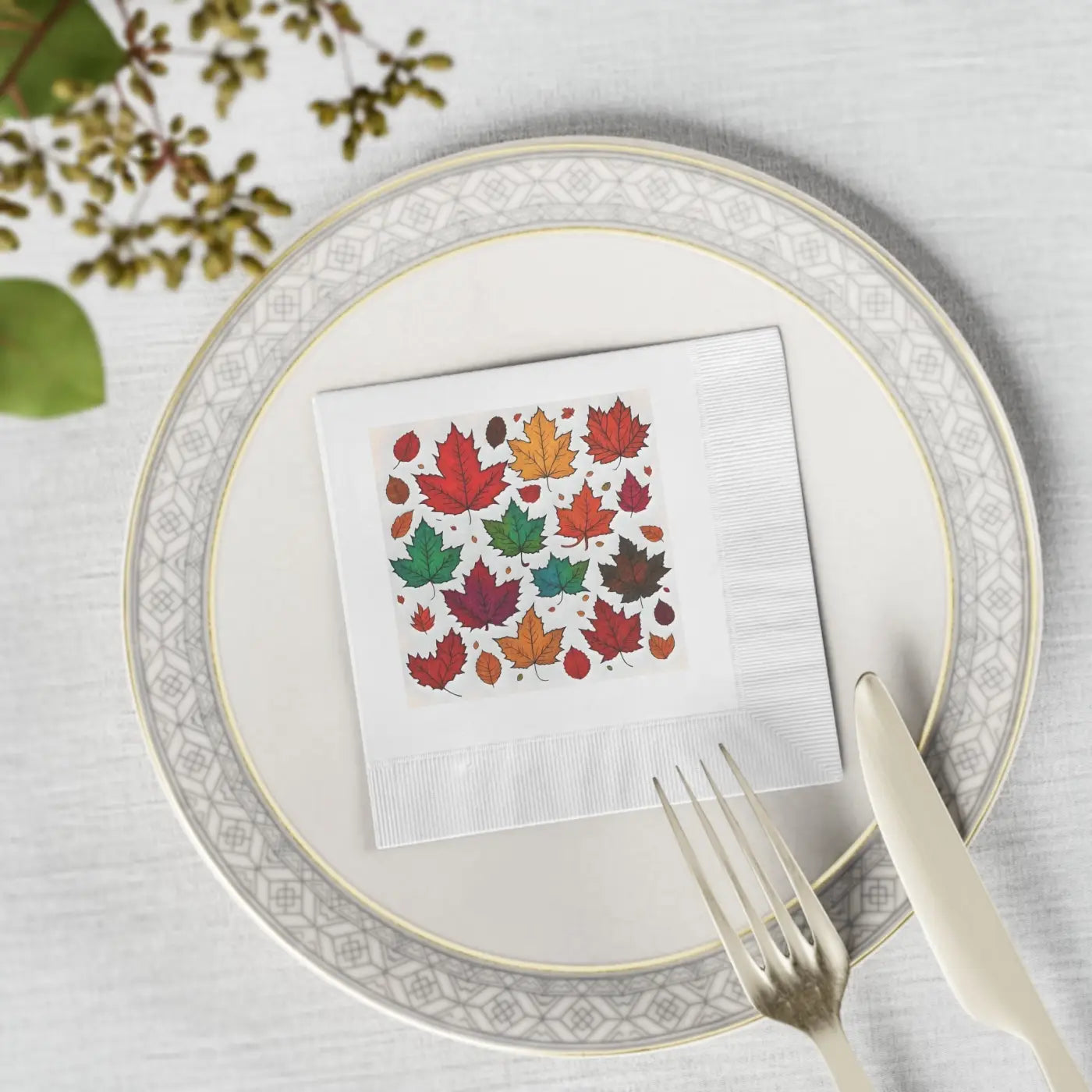 White Coined Napkins - Elegant Party Essential - DipaliZ