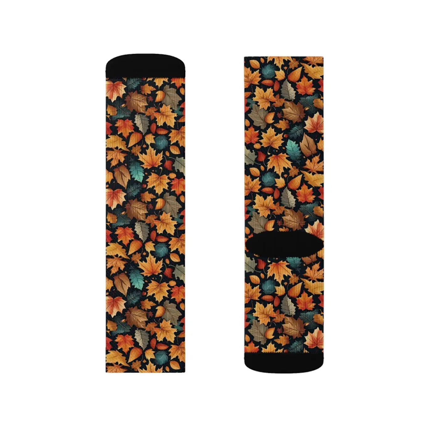 Fall Leaves Pattern Socks - Cozy Autumn Comfort - DipaliZ