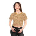 Fall Leaves Pattern AOP Crop Tee - Autumn Vibes - DipaliZ