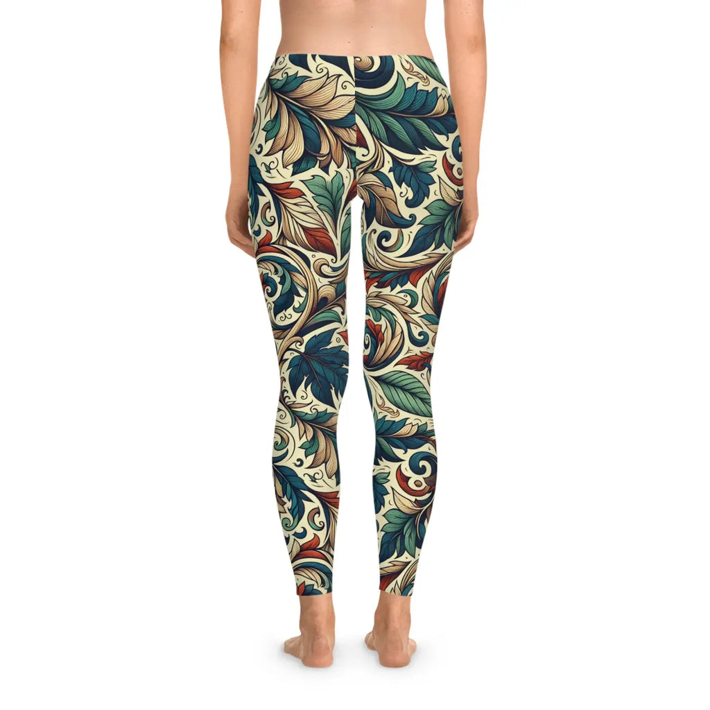 Vibrant Fall Leaves Spandex Leggings - Activewear - DipaliZ