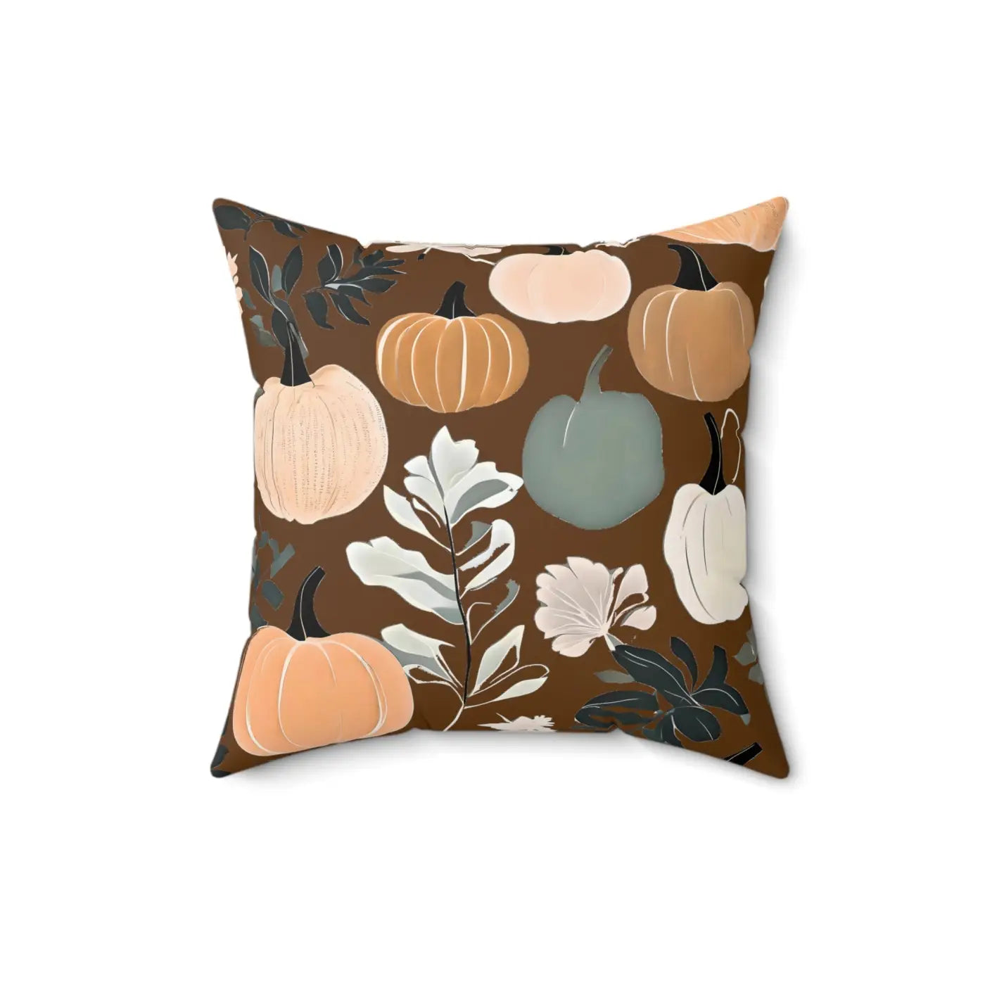 Cozy Fall Season Pumpkins Pillow - Spun Polyester Square - DipaliZ