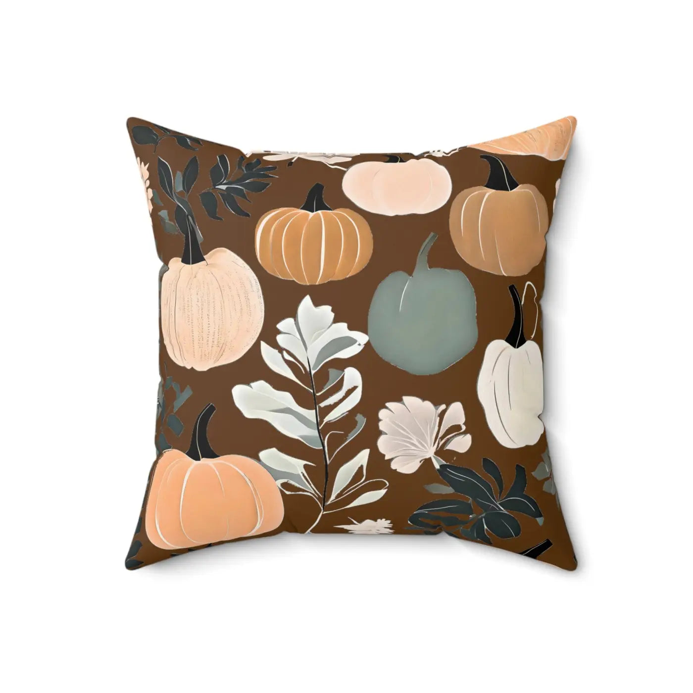 Cozy Fall Season Pumpkins Pillow - Spun Polyester Square - DipaliZ