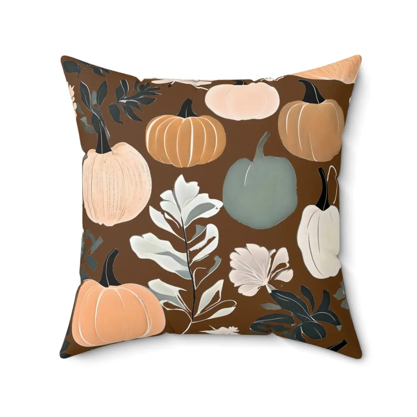 Cozy Fall Season Pumpkins Pillow - Spun Polyester Square - DipaliZ