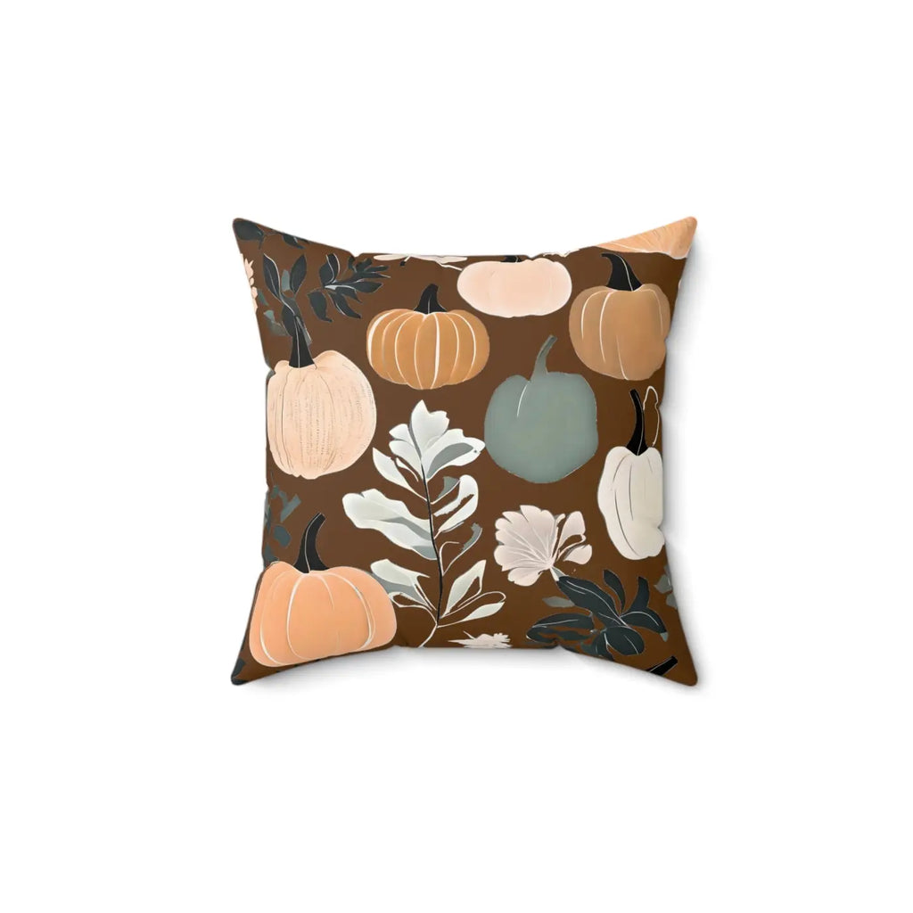Cozy Fall Season Pumpkins Pillow - Spun Polyester Square - DipaliZ