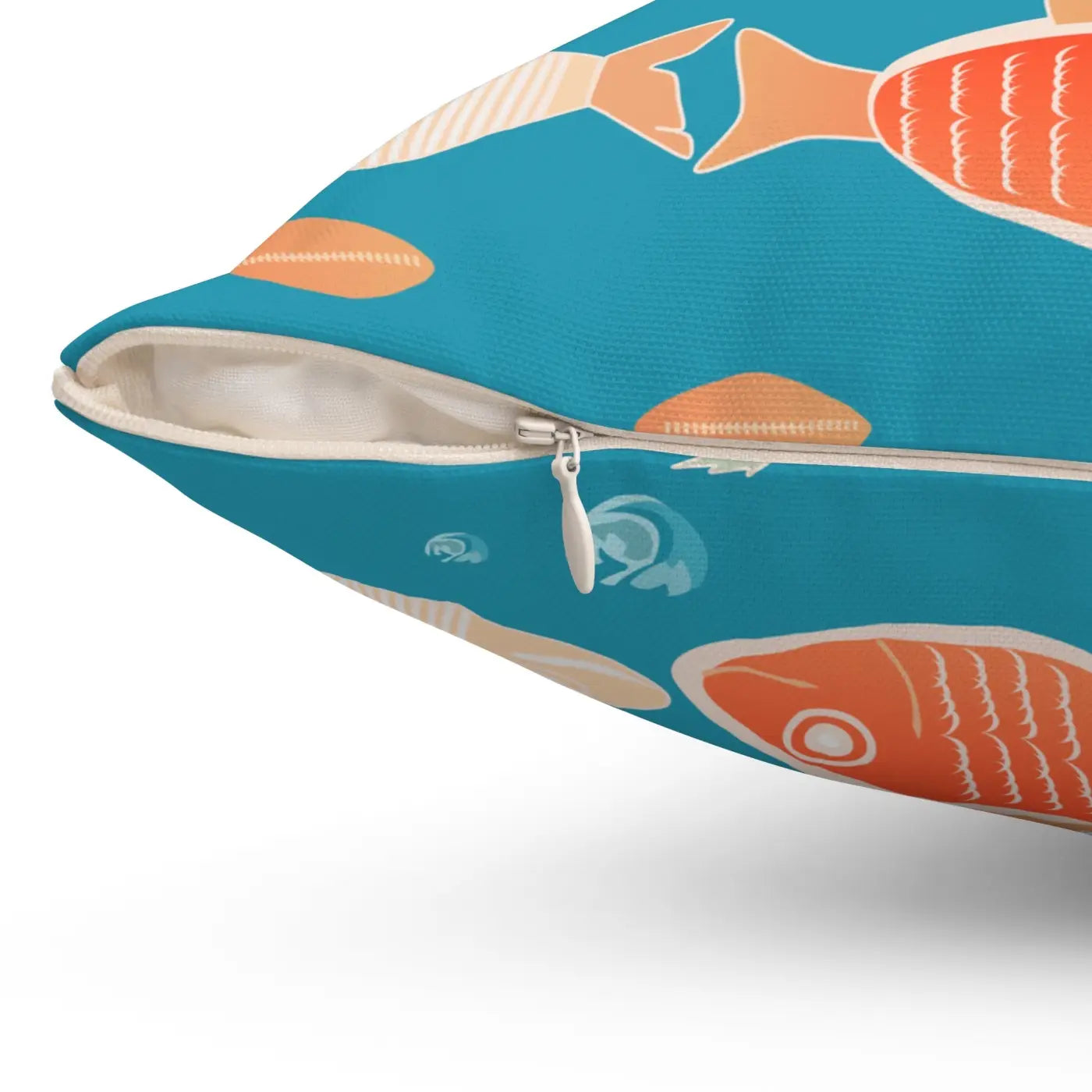 Fishes Pattern Polyester Square Pillow - Vibrant Home Decor - DipaliZ